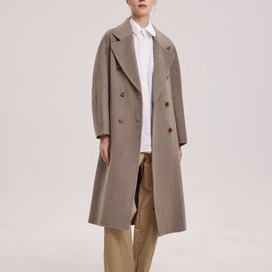 Hailey Double Face Tie Waist Wool Coat